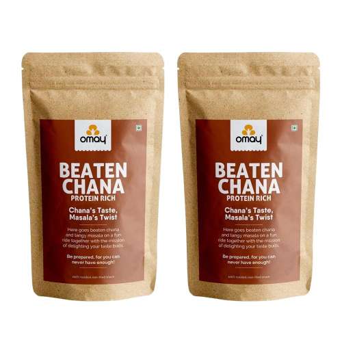 Omay Foods: Beaten Chana - Pack of 2 (400gm each)