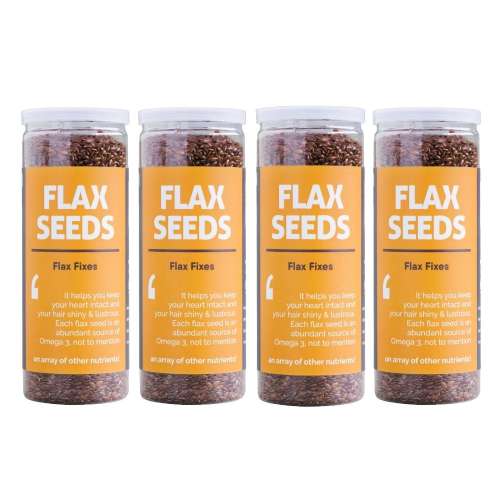 Omay Foods: Roasted Flaxseeds - Pack of 4 (160gm each)