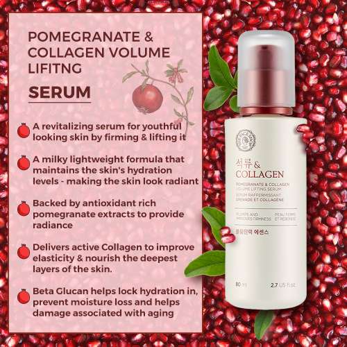 The Face Shop: Pomegranate and Collagen Volume Lifting Serum - 80 ml
