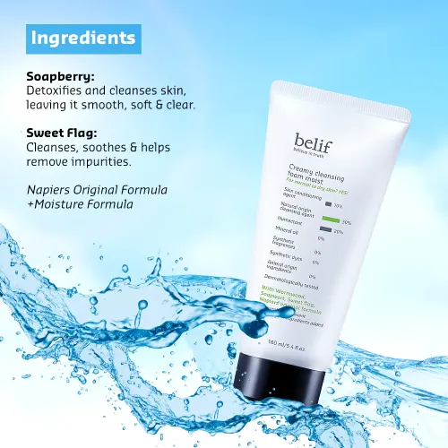 Belif: Creamy Cleansing Foam Moist - 160ml