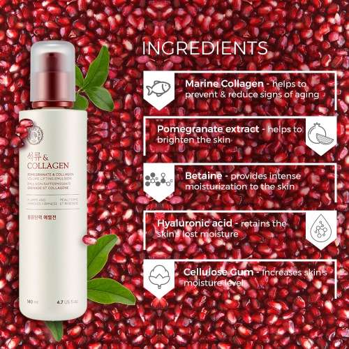 The Face Shop: Pomegranate and Collagen Volume Lifting Emulsion 140ml