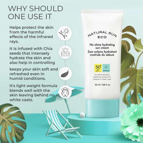 The Face Shop: Natural Eco No Shine Hydrating Sun Cream - 50 ml