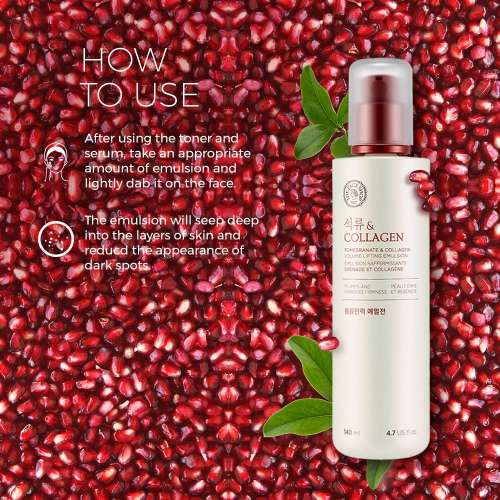 The Face Shop: Pomegranate and Collagen Volume Lifting Emulsion 140ml