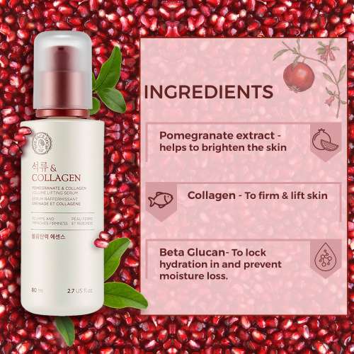 The Face Shop: Pomegranate and Collagen Volume Lifting Serum - 80 ml