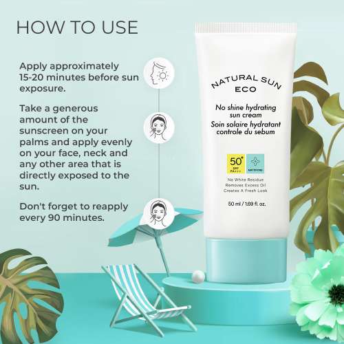 The Face Shop: Natural Eco No Shine Hydrating Sun Cream - 50 ml