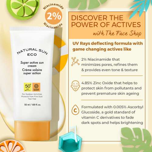 The Face Shop: Natural Eco Super Active Sun Cream 50ml