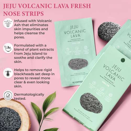 The Face Shop: Jeju Volcanic Lava Fresh Nose Strips - 7 Strips