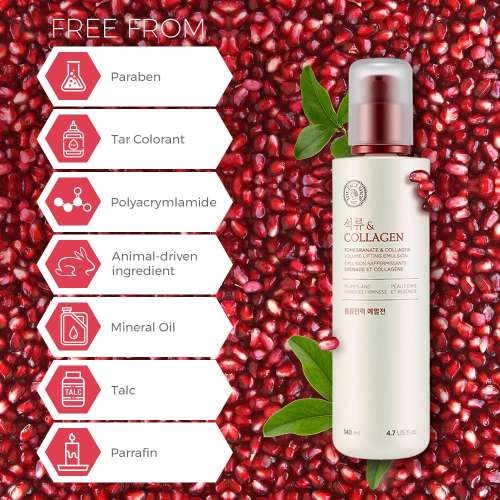 The Face Shop: Pomegranate and Collagen Volume Lifting Emulsion 140ml