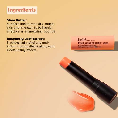 Belif: Moisturizing Lip Bomb Coral - 3Gm
