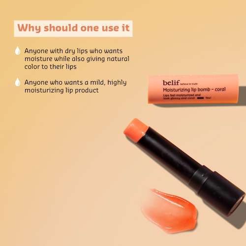 Belif: Moisturizing Lip Bomb Coral - 3Gm