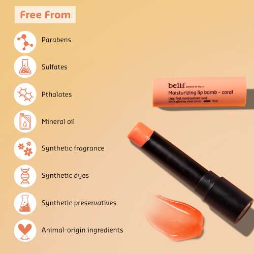 Belif: Moisturizing Lip Bomb Coral - 3Gm