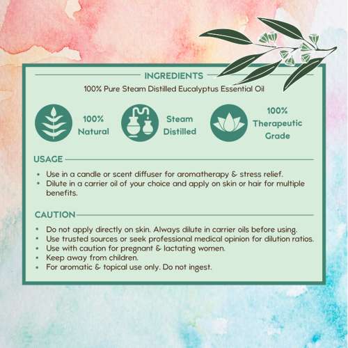 Nat Habit: Pure Eucalyptus Essential Oil - 15ml Nat Habit: Pure Eucalyptus Essential Oil - 15ml