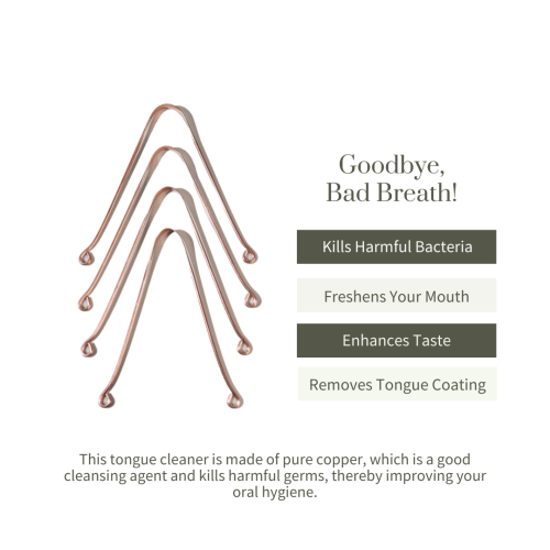 Ecotyl: Copper Tongue Cleaner - Set of 4