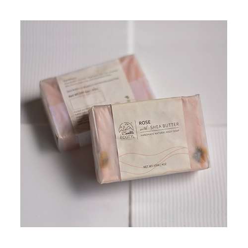Ecotyl: Handmade Body Soap (Shea Butter - Rose) - 100 gm