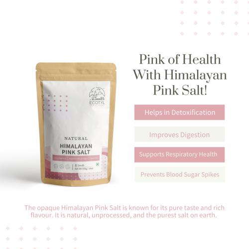 Ecotyl: Natural Himalayan Pink Salt - 500 gm