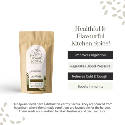Ecotyl: Organic Ajwain - 100 gm