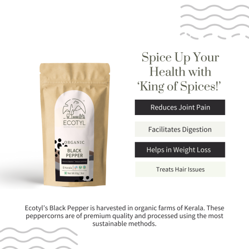 Ecotyl: Organic Black Pepper - 80 gm