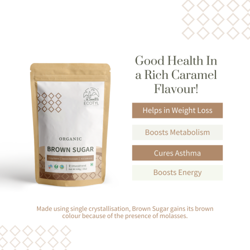 Ecotyl: Organic Brown Sugar - 500 gm
