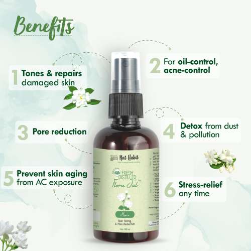 Nat Habit: Mogra Jal (Mogra Water) - 100ml (Pack of 3) Nat Habit: Mogra Jal (Mogra Water) - 100ml (Pack of 3)