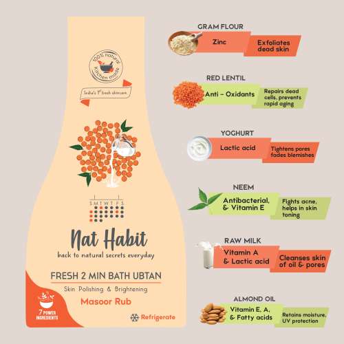 Nat Habit: Fresh Masoor Rub Body Ubtan