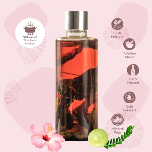 Nat Habit: Hibiscus Amla Hair Growth Summer Dasabuti Hair Oil - 200 ml