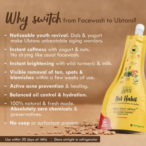 Nat Habit: Fresh Delicate Rose Ubtan - Twin Pack