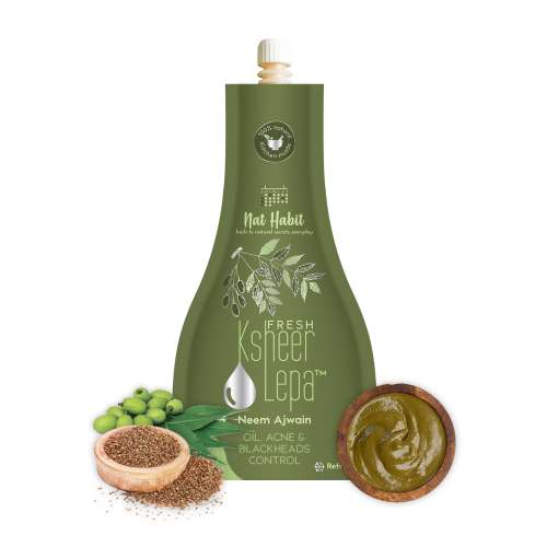 Nat Habit: Fresh Neem Ajwain Ksheer Lepa Face Pack Mask - 40gm