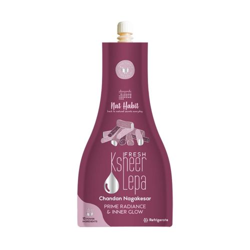 Nat Habit: Fresh Chandan Nagakesar Ksheer Lepa Face Pack Mask - 40gm Nat Habit: Fresh Chandan Nagakesar Ksheer Lepa Face Pack Mask - 40gm