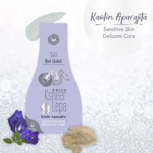 Nat Habit: Fresh Kaolin Aparajita Ksheer Lepa Face Pack Mask - 40gm Nat Habit: Fresh Kaolin Aparajita Ksheer Lepa Face Pack Mask - 40gm