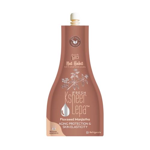Nat Habit: Fresh Flaxseed Manjistha Ksheer Lepa Face Pack Mask, Prevents Wrinkles - 40gm Nat Habit: Fresh Flaxseed Manjistha Ksheer Lepa Face Pack Mask, Prevents Wrinkles - 40gm