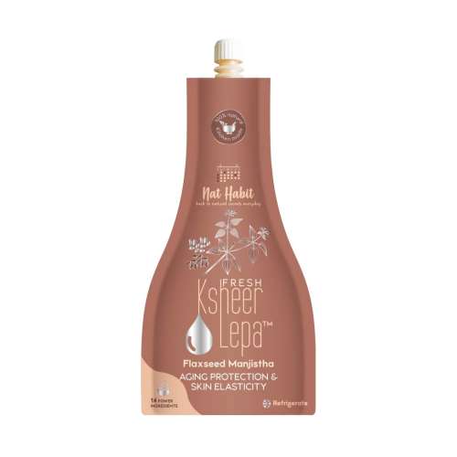 Nat Habit: Fresh Flaxseed Manjistha Ksheer Lepa Face Pack Mask, Prevents Wrinkles - 40gm