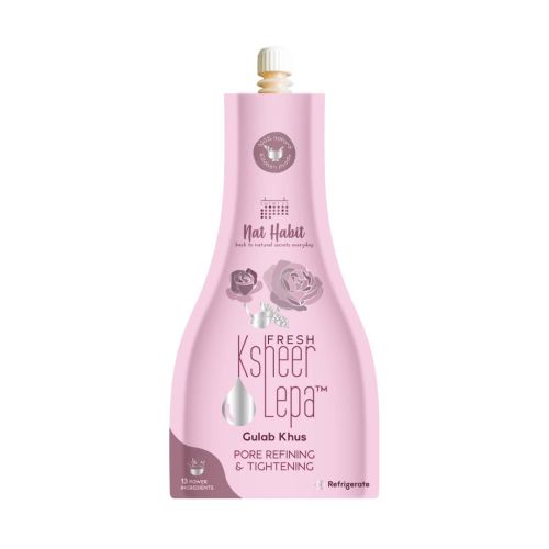 Nat Habit: Fresh Gulab Khus Ksheer Lepa Pore Refining & Tightening Ayurvedic Face Pack Mask - 40gm