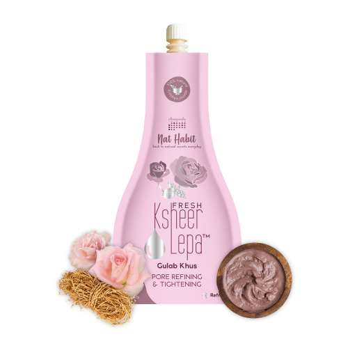 Nat Habit: Fresh Gulab Khus Ksheer Lepa Pore Refining & Tightening Ayurvedic Face Pack Mask - 40gm