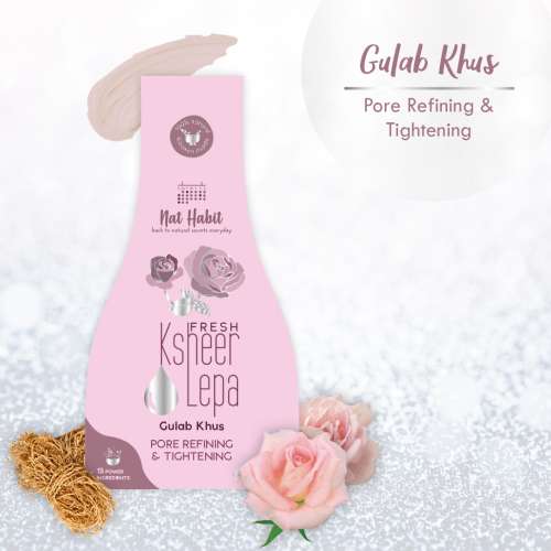 Nat Habit: Fresh Gulab Khus Ksheer Lepa Pore Refining & Tightening Ayurvedic Face Pack Mask - 40gm Nat Habit: Fresh Gulab Khus Ksheer Lepa Pore Refining & Tightening Ayurvedic Face Pack Mask - 40gm
