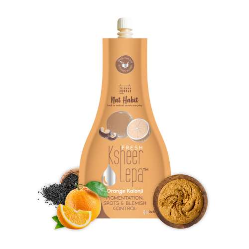 Nat Habit: Fresh Orange Kalonji Ksheer Lepa Face Pack Mask - 40gm Nat Habit: Fresh Orange Kalonji Ksheer Lepa Face Pack Mask - 40gm
