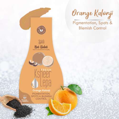 Nat Habit: Fresh Orange Kalonji Ksheer Lepa Face Pack Mask - 40gm Nat Habit: Fresh Orange Kalonji Ksheer Lepa Face Pack Mask - 40gm