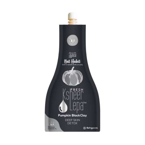 Nat Habit: Fresh Pumpkin Black Clay Ksheer Lepa Face Pack Mask - 40gm