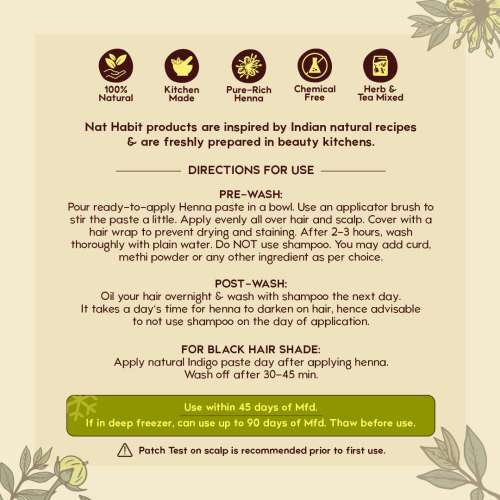 Nat Habit: Ready-to-Apply Henna Paste - 220gm