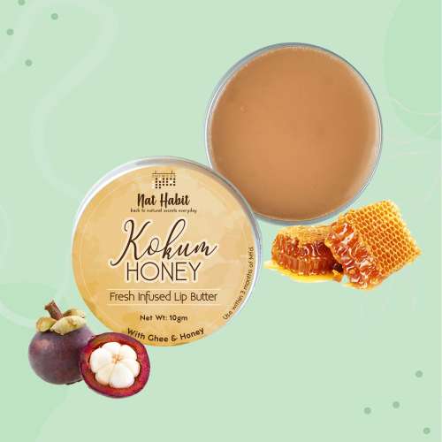 Nat Habit: Kokum Honey Lip Balm - 10gm