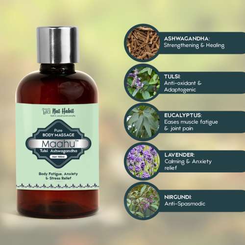 Nat Habit: Pure Tulsi Ashwagandha Maahu - 100 ml
