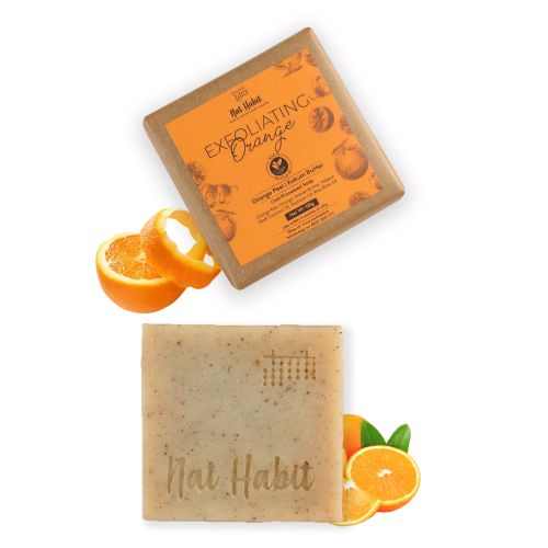 Nat Habit: Exfoliating Orange Soap - 125gm