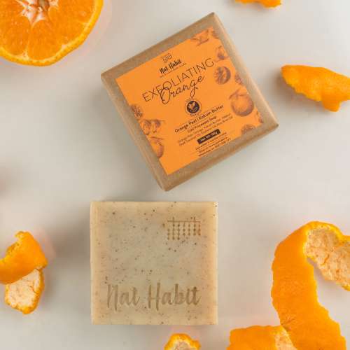 Nat Habit: Exfoliating Orange Soap - 125gm