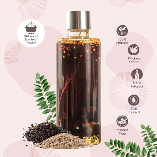 Nat Habit: Curry Sesame Summer Dasabuti Hair Oil - 200 ml