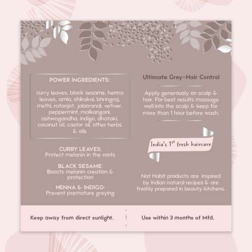 Nat Habit: Curry Sesame Summer Dasabuti Hair Oil - 200 ml Nat Habit: Curry Sesame Summer Dasabuti Hair Oil - 200 ml