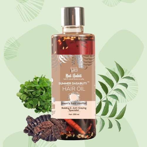 Nat Habit: Men's Revital Summer Dasabuti Hair Oil - 200 ml