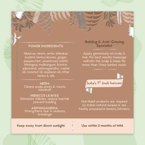 Nat Habit: Men's Revital Summer Dasabuti Hair Oil - 200 ml