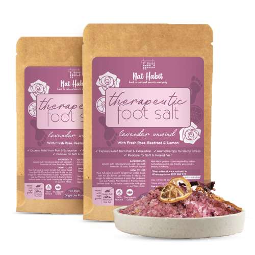 Nat Habit: Fresh Lavender Unwind Foot Salt - Pack of 2