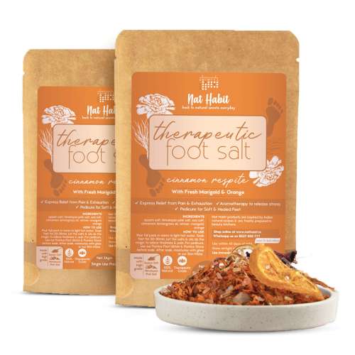 Nat Habit: Fresh Cinnamon Respite Foot Salt - Pack of 2 Nat Habit: Fresh Cinnamon Respite Foot Salt - Pack of 2
