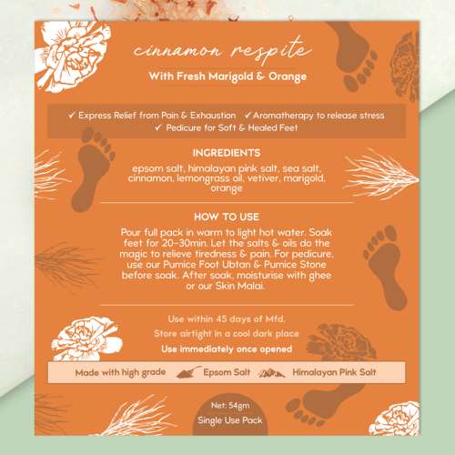 Nat Habit: Fresh Cinnamon Respite Foot Salt - Pack of 2 Nat Habit: Fresh Cinnamon Respite Foot Salt - Pack of 2