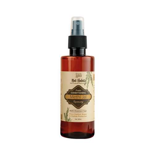 Nat Habit: Rosemary Water Hair Mist Spray for Women | Reduces Hairfall & Strengthens Hair | 200ml